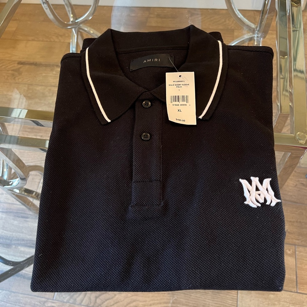 AMIRI
logo-patch polo shirt